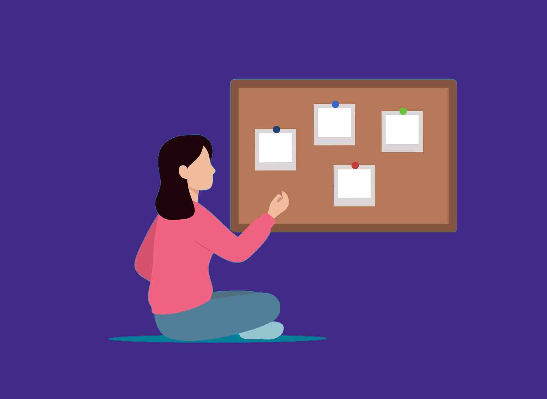best start in life resources - a woman looking at a notice board